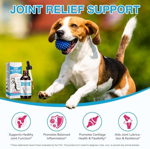 Pain Relief for Dogs, Hip & Joint Glucosamine Drops, Chondroitin Drops for Dogs, Natural Formula with Essential Nutrients for Active & Aging Dog, 60ml - Image 2