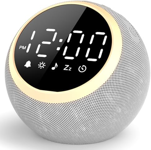 LIORQUE Alarm Clock with White Noise Machine & Night Light, Gray by LIORQUEProducts
