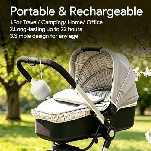 Portable & Mini Rechargeable White Noise Machine with 22 Soothing Sounds 3 Timer Options, Memory Function for Baby, Kids, Adults Use for Travel, Camping, Home, Nursery & Office - Image 3