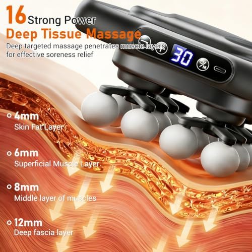 16 Mini Head Massage Gun, Valentine's Day Gifts, Portable Massager for Muscle Pain Relief, Neck Back Shoulder Legs, Quiet Deep Tissue Massager for Home Office, Ideal Gift for Women & Men - Image 5
