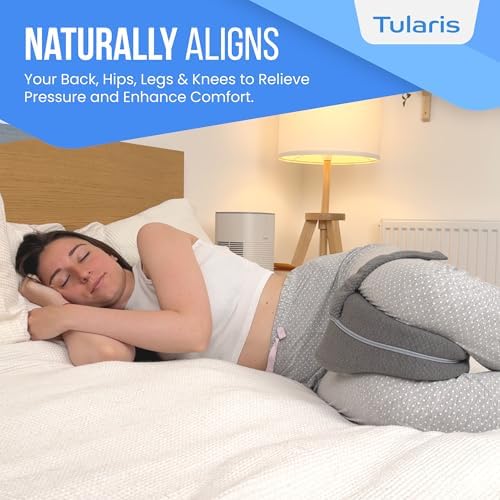 Memory Foam Knee Pillow for Side Sleepers Hip Pain with Adjustable Strap - Between Leg Pillow for Side Sleeping - Sciatica Pain Relief Support for Back, Knees, Joints, and Spine Alignment Cushion - Image 5