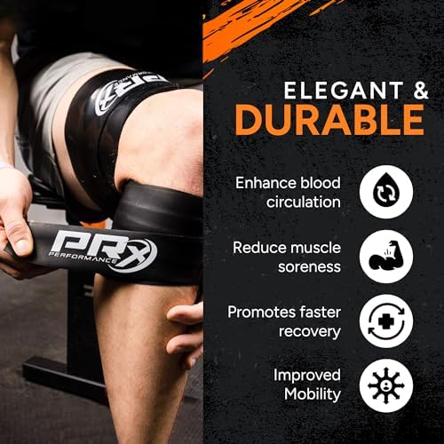 PRx Performance Muscle Compression Floss Band - Recovery & Mobility Enhancement, Gym Ready Compression Band, Improved Circulation, Reduced Soreness, Enhanced Stretching, Knee Tack & Floss Strap - 1mm - Image 5