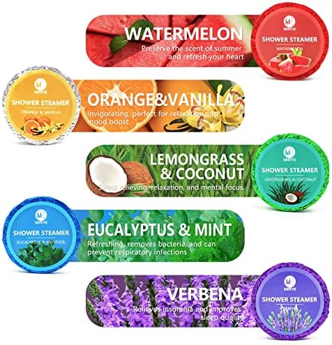 Shower Steamers Aromatherapy 20-Pack, 5 Scents Shower Bombs with Natural Essential Oils, Stress Relief Self Care for Women &Men, Birthday Gifts for Women & Men, Fathers SPA Day Gift for Dad Husband - Image 2