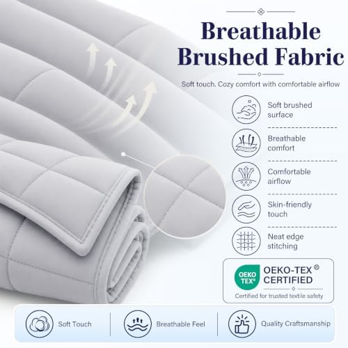 L'AGRATY Weighted Blanket Kids- 40"x60" 10lbs Cooling Breathable Microfiber Material with Glass Beads Small Blanket for All-Season Summer Fall Winter Soft Thick Comfort - Image 6