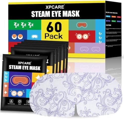 XPCARE 60 Pack Steam Eye Mask Disposable for Dry Eyes Cornea Care-Unscented by XPCARE