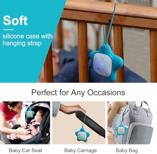 Portable White Noise Baby Sound Machine Sleep Soother with Star Projector - Image 6