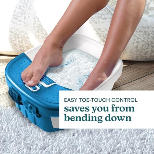 HoMedics Bubble Bliss Deluxe Foot Spa with Heat Massaging Arch, 3 Acupressure Attachments, Splash Guard, Raised Nodes Creates Bubbles, Improves Circulation, Soothe Tired Muscles - Image 7