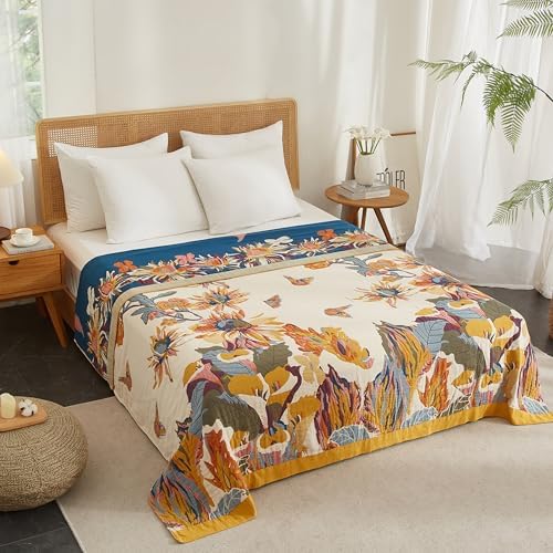 Boho Throw Blanket for Bed 80”x90”, 100% Cotton Blanket for Couch Sofa - Image 5