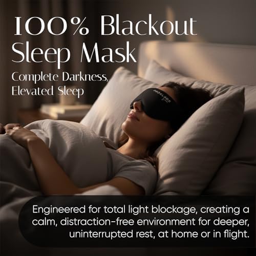 Proglobe Luxe Sleep Mask for Back and Side Sleepers, 3D Eye Mask, Black - Image 2