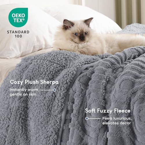 Cottonblue Jacquard Weighted Blanket for Adults 20 lbs Queen Size 60"x80" - Image 3