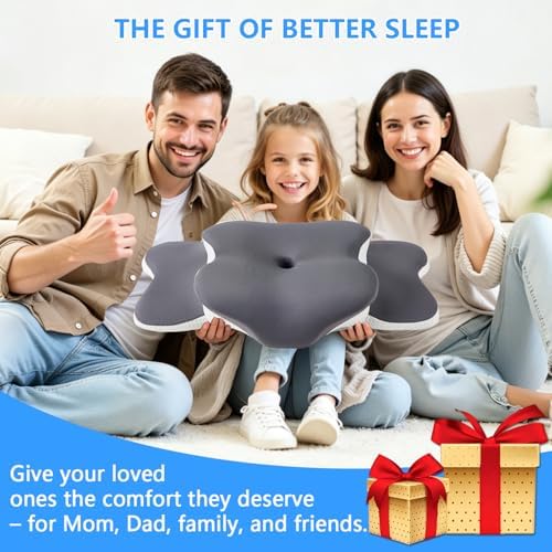 Cervical Neck Pillow for Neck Pain Relief & Side Sleeper | Ergo Pillow for Sleep Apnea, Neck Pain, and Snoring Relief | Orthopedic Memory Foam with Ergonomic Neck Support, Gray, Large - Image 7
