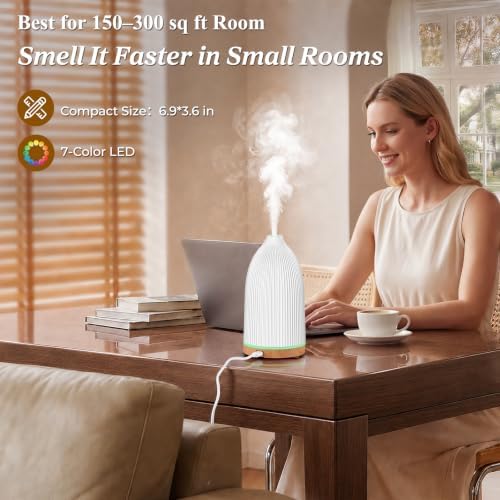 URPOWER 150mL Essential Oil Diffusers for Home Aromatherapy Diffuser - Image 3
