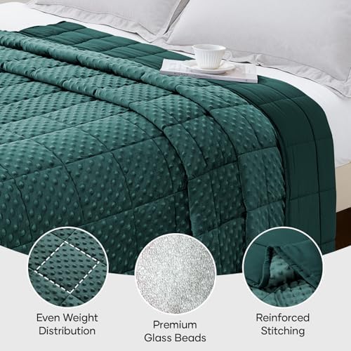 Cottonblue Weighted Blanket 15lbs for Adults Deep Sleep & Relax 48x72 Green - Image 4