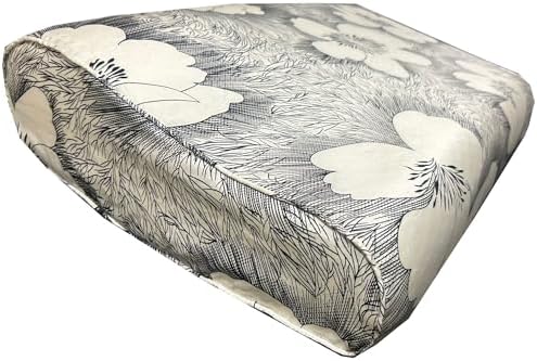Silk Pillowcase for Memory Foam Pillow Neck Pillow, Pure Mulberry Silk Pillow Case for Cervical Pillow Contour Pillow (Grey White Flower, 21"" x 14.5"" x 4.9""/4.2""), ZT19114M - Image 3