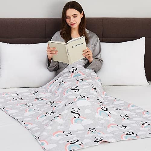 CuteKing Weighted Blanket for Adults: Weighted Blanket with Premium Glass Beads - Breathable Heavy Blanket for Comfort Sleep - Thick Blanket for Adult All Season(20lbs, 60"x80", HappyPanda) - Image 6