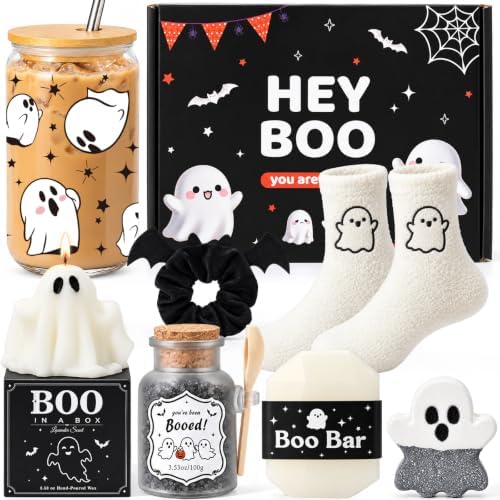 Boo Basket Stuffers for Women, Halloween Spooky Gifts for Teens Girls by Frerdui