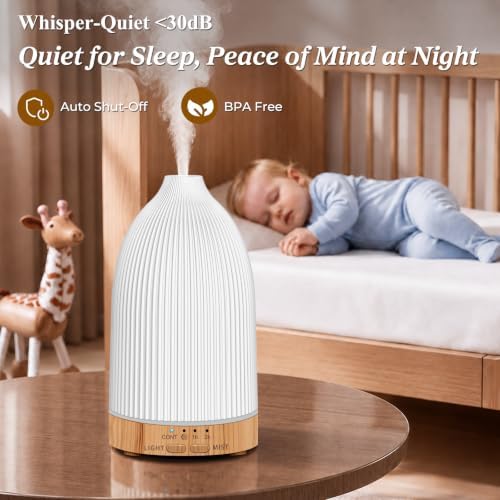 URPOWER 150mL Essential Oil Diffusers for Home Aromatherapy Diffuser - Image 4