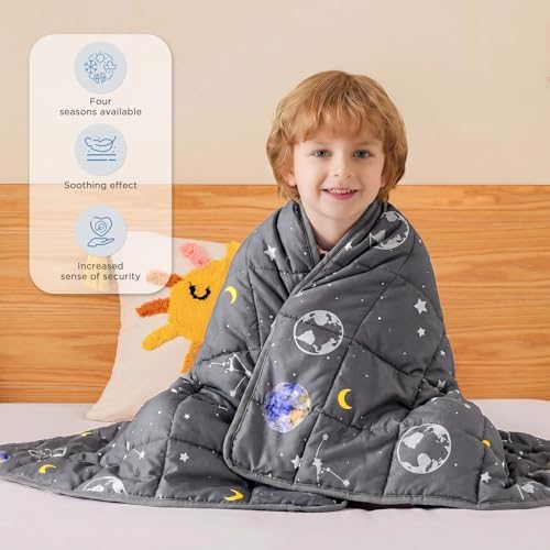 Weighted Blanket - 5 lbs Grey Starry Sky Heavy Blanket - Small Size Breathable Lap Blanket(36 * 48 inches, 5 lbs) - Image 3