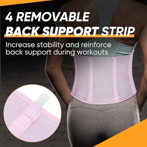 APEXUP Waist Trainer for Women Lower Belly Fat, Men Sweat Band, Stomach Wrap, Waist Trimmer with Removable Lumbar Support - Image 3