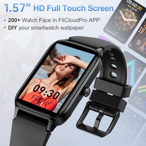 Jugeman Smart Watch for Men Women, 1.57" Smartwatch (Answer/Make Call), 2026 New Fitness Tracker with 110+Sport Modes, Heart Rate/Sleep Monitor, IP68 Waterproof, Smartwatches for Android iOS Black - Image 6