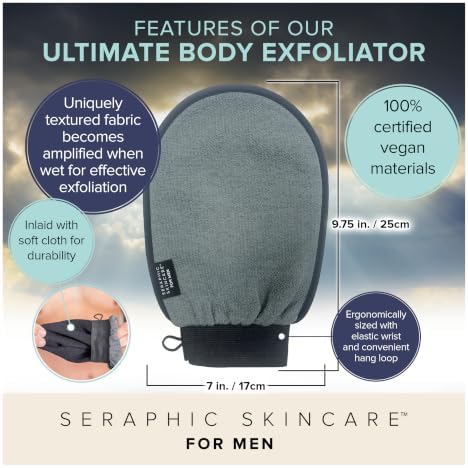 Ultimate Exfoliating Mitt for Body Exfoliating Glove, Body Scrubber for Men - Image 3