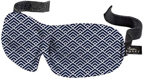 Bucky 40 Blinks No Pressure Eye Mask for Travel & Sleep, Blue Atlas, One Size by Bucky