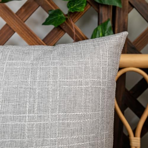Kevin Textile Outdoor Waterproof 22”x22” Pillow Covers 2 Pack, Grey - Image 4