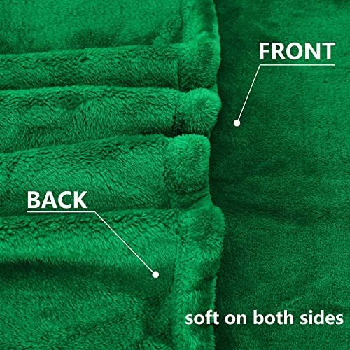 NANPIPER Fleece Blankets, Super Soft Flannel Fuzzy Blanket for Couch, Luxury Cozy Lightweight Microfiber Dog Blanket-Throw Size,Emerald Green - Image 3