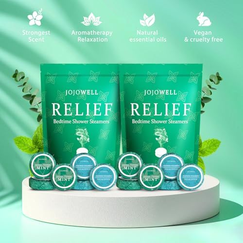 Eucalyptus & Mint Shower Steamers Aromatherapy with Essential Oils - 12 Pack Gifts for Women Men, Eucalyptus for Shower, Nasal Relief Birthday Christmas Stocking Stuffers for Women Men - Image 2