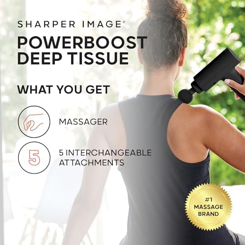 Sharper Image Powerboost Deep Tissue Percussion Massage Gun 2026 Version - Image 2