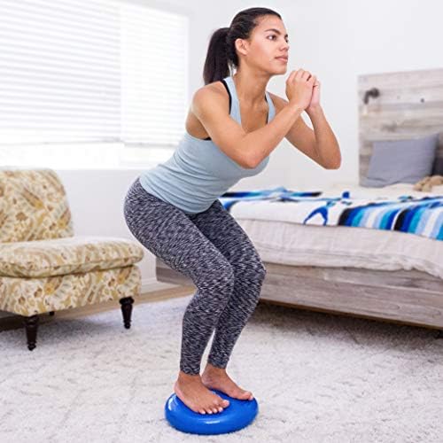 ProsourceFit Core Balance Disc, Inflatable Wobble Cushion with Hand Pump, Dual-Textured Non-Slip Surface for Core, Balance, and Stability Training, 14-inch - Image 2