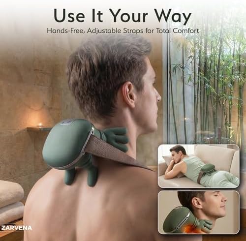 Neck Massager with Heat, Deep Kneading for Neck and Upper Shoulder Relief, Firm Shiatsu Pressure, 3 Modes, Cordless with Adjustable Strap - Image 5