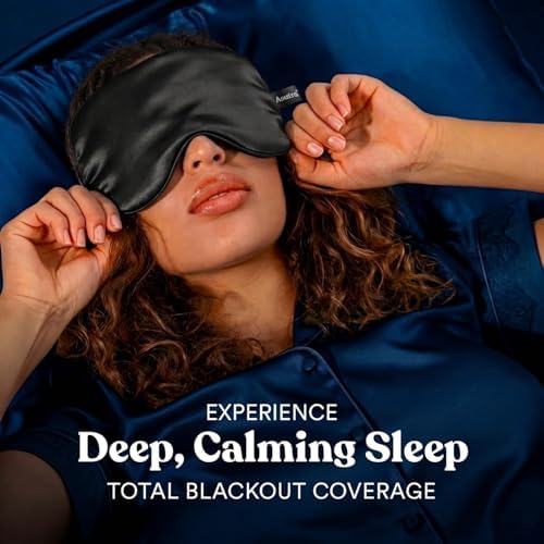 ASUTRA Silk Eye Pillow for Sleep, Black - Filled w/Lavender Buds (One Size) - Image 4
