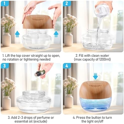 Water-Based Purifier Air Washer, Air Revitalizer & Freshener, Air Fresher with 7 LED Color Changing Light for Rooms (LightYellow) - Image 4