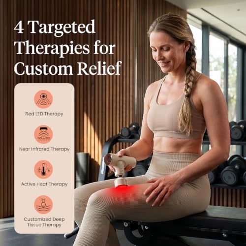 BOB AND BRAD Q2 Ultra Mini Massage Gun with Red LED Therapy Infrared Heat - Image 4