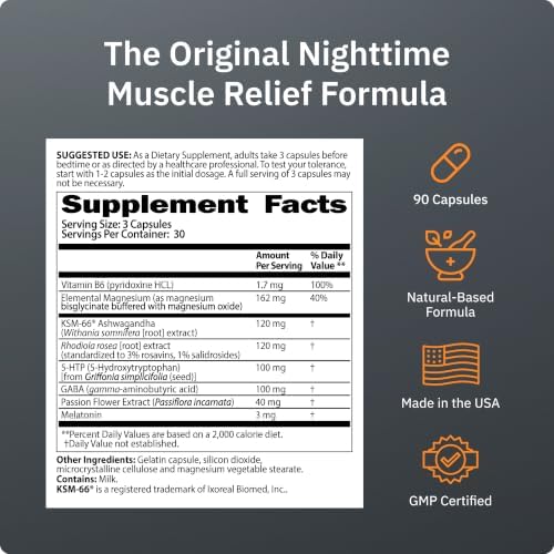 SaltWrap Mag R&R Nighttime Muscle Cramp Relief, 90 Caps - Image 3