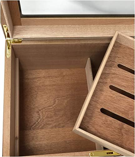 Prestige Import Group - Berkeley Glass Top Humidor - Capacity: Up to 100 - Color: Cherry - Image 5