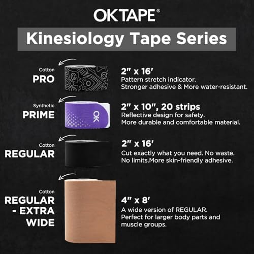 OK TAPE Extra Wide Kinesiology Tape, 4 Inch Wide Uncut Roll - Image 6