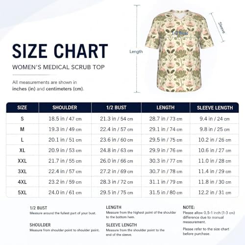 Men's Scrub Top,V-Neck Spill Wrinkle Resistant,3 Pockets-Lotus Flowers and Yoga (2) - Image 5
