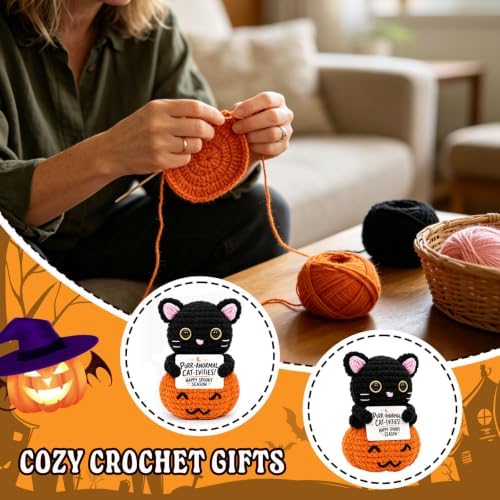 Funny Halloween Spooky Gift for Cat Lovers Black Cat Decor for Women Men - Image 5