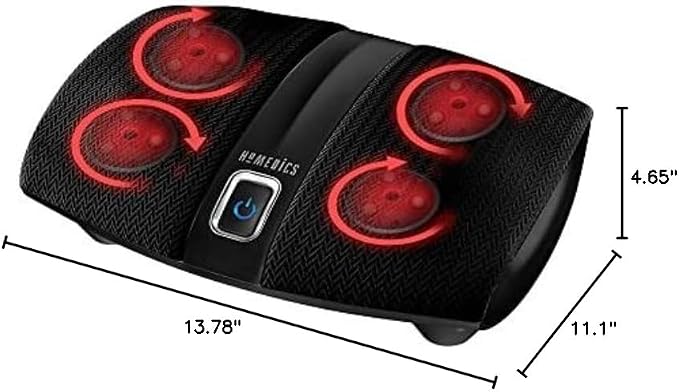 Homedics Shiatsu Select Foot Massager with Heat – Shiatsu Foot Massager with Heat, Therapeutic Kneading & Rolling, 4 Rotational Heads with 12 Massage Nodes, Toe-Touch Control - Image 10