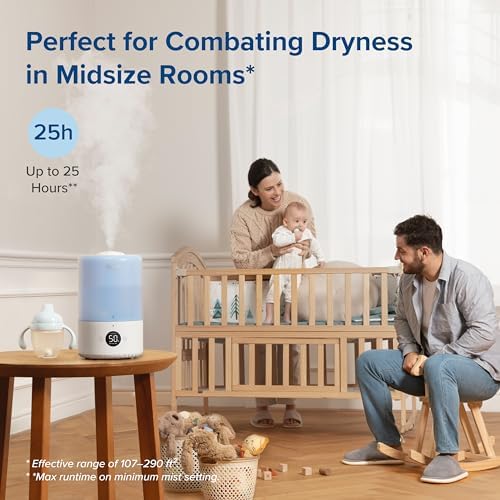Levoit 3L Dual 200S Smart Humidifiers for Bedroom, Top Fill, Quiet, Blue - Image 5