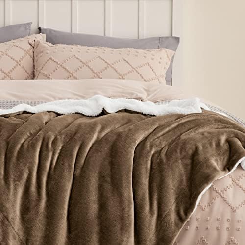 Bedsure GentleSoft Sherpa Fleece Throw Blanket for Couch, Non-Heated, Thick and Warm Throw for Women and Men, Soft Fuzzy Plush Comfort Weight Kids Blanket for Winter, Camel, 50x60 Inches - Image 4
