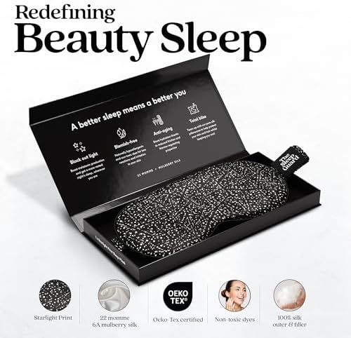 TheSleepGuard Pure Silk Sleep Mask [100% 6A Mulberry Silk, 22 Momme] Light Blocking Travel Essentials. Eye Masks for Sleeping. Black Oeko-Tex Blindfold. Eye Covers for Men & Women - Image 2
