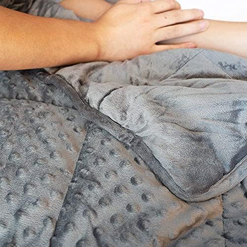 ALANSMA Reversible Weighted Blanket for All Season, Luxury Velvet, Warm and Cool, Adult 15Lb Grey Weighted Blanket, Enjoy Sleeping Anywhere(Grey,60"x80" 15lbs) - Image 2