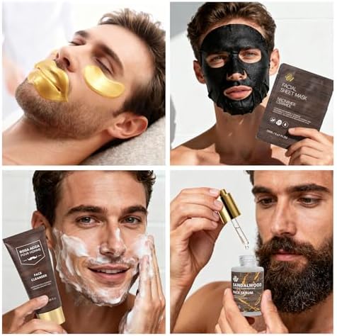 36 Pcs Gifts For Men, Sandalwood Bath & Body Gift Basket,Beard Grooming Set - Image 6