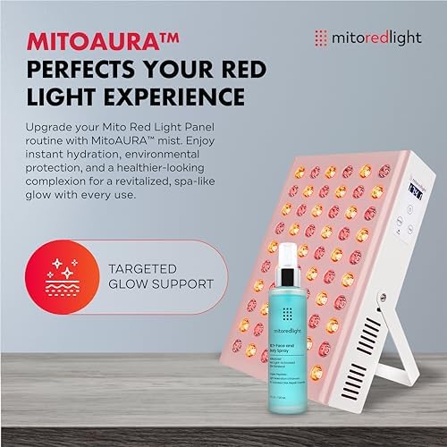 Mito Red Light – MitoMIN 2.0 Red Light Panel – Red Light Therapy for Face and Neck – Red Light & Near Infrared Red Light Therapy – At-Home Red Light Therapy for Body - Image 5