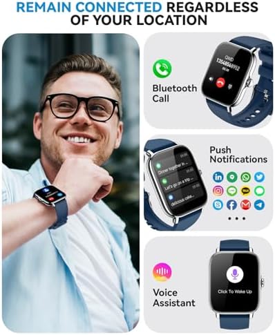 Smart Watch for Women Men- Answer/Make Call, 2025 IP68 Waterproof Fitness Step Sleep Tracker Watch with Monitor Activity Counter Smartwatch for Andriod iPhone iOS Samsung Compatible - Image 2
