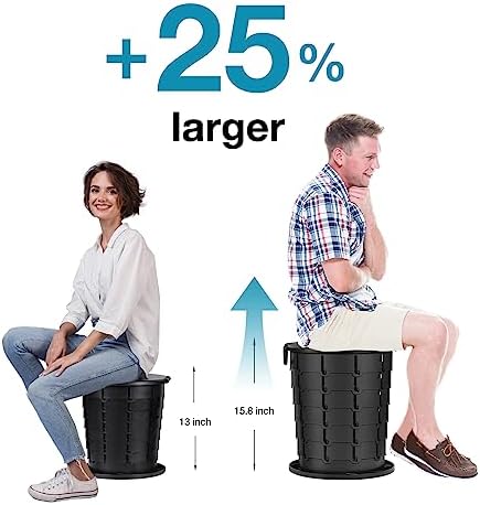 TRIPTIPS Upgrade Retractable Portable Toilet Travel Toilet Adjustable Height Camping Toilet Portable Potty for Adults Kids, Foldable Portable Toilet for Camping/Car - Image 2