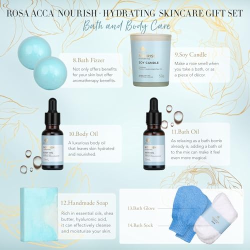 Gifts for Women & Men, Birthday Gifts, 30pcs Ylang Spa Gifts Basket Set for Women, Face Skin Care Gift Set, Bath & Body Gifts Basket Set, Birthday, Christmas, Anniversary, Fathers Day, Mom, Dad - Image 5